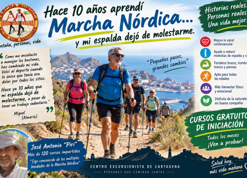 La Marcha Nórdica cambia vidas: te invitamos a descubrirla con el Centro Excursionista de Cartagena